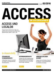 access und localdb - Access im Unternehmen