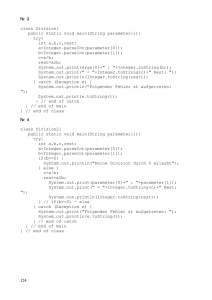 Nr. 3 class Division{ public static void main(String parameter[]){ try