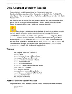 Das Abstract Window Toolkit