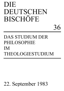 Das Studium der Philosophie im Theologiestudium