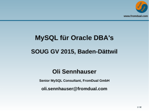 MySQL für Oracle DBA`s