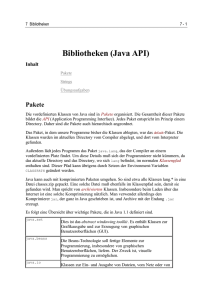 Bibliotheken (Java API)
