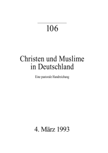 Christen und Muslime in Deutschland. Eine pastorale Handreichung