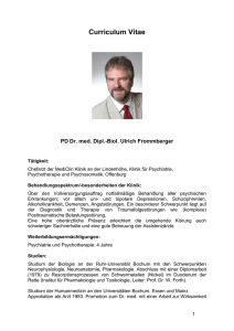 Biol. Ulrich Frommberger - MediClin Klinik an der Lindenhöhe