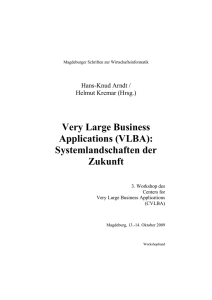Very Large Business Applications (VLBA)