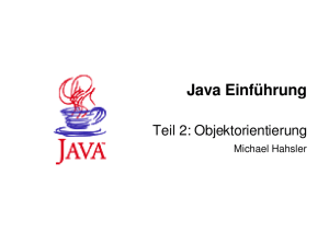 Java Einführung - Michael Hahsler