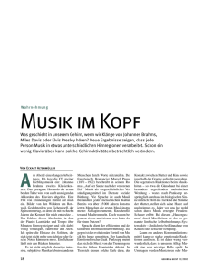 MUSIk IM KOpF - Spektrum der Wissenschaft