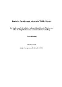 Deutsche Parteien und islamische Wählerklientel