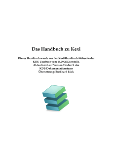 Das Handbuch zu Kexi