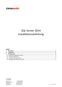 Installationsanleitung SQL-Server 2014
