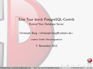 Eine Tour durch PostgreSQL-Contrib