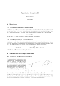 Analytische Geometrie II