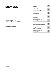 SIMOTION – Servlets