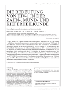 die bedeutung von hiv-1 in der zahn-, mund- und