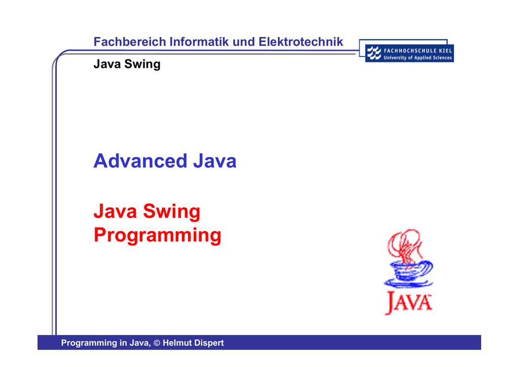 Java Swing Programming