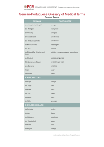 German-Portuguese Glossary of Medical Terms