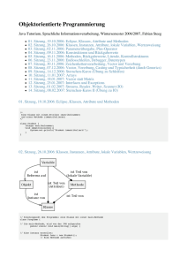 Objektorientierte Programmierung