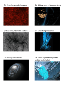Die Entstehung des Universums Erste Sterne und Dunkle Materie