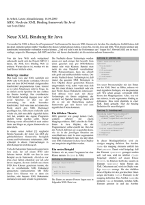 Neue XML Bindung fü r Java