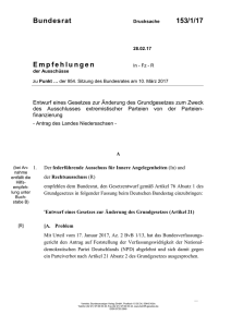 Bundesrat 153/1/17 Empfehlungen - Umwelt