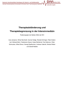 Therapiezieländerung und Therapiebegrenzung in der