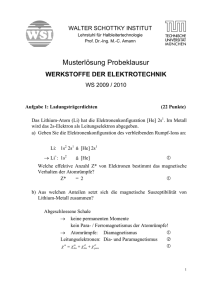 Musterlösung Probeklausur - Walter Schottky Institut
