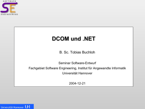 DCOM und .NET - Das Fachgebiet Software Engineering