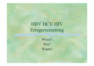 HBV HCV HIV Erregerscreening