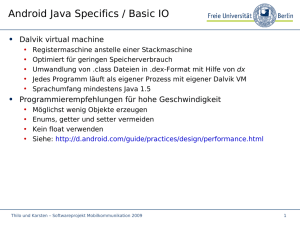 Android Java Specifics / Basic IO