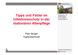 Infektionsschutz, Vortrag Peter Bergen