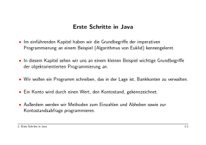 Erste Schritte in Java