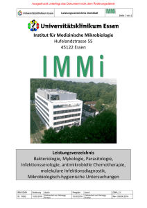 Institut für Medizinische Mikrobiologie Hufelandstrasse 55 45122