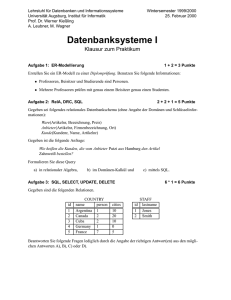 Klausur WS 2000/2001 - Institut für Informatik