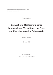 Entwurf und Realisierung einer Datenbank zur Verwaltung von Netz