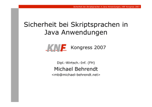 KNF 2007 Skripting in Java