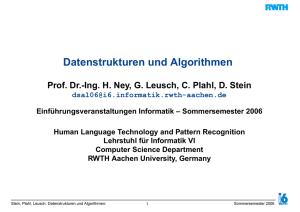 Datenstrukturen und Algorithmen