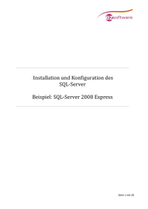 Installation und Konfiguration des SQL-Server Beispiel