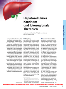 Hepatozelluläres Karzinom und lokoregionale