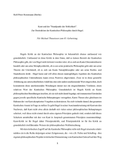 Rolf-Peter Horstmann (Berlin) - Institut für Philosophie (HU Berlin)