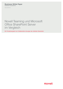 Novell Teaming und Microsoft Office SharePoint Server im Vergleich