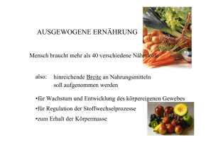 AUSGEWOGENE ERNÄHRUNG