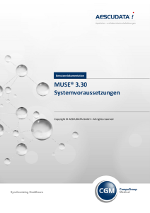 MUSE® 3.30 Systemvoraussetzungen