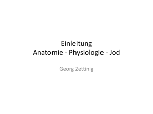 Einleitung Anatomie - Physiologie - Jod