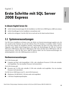 Erste Schritte mit SQL Server 2008 Express