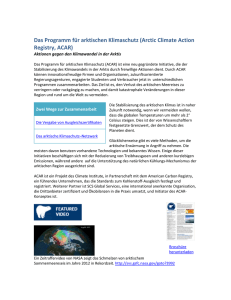 Das Programm für arktischen Klimaschutz (Arctic