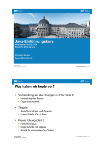 Java-Einführungskurs - The Distributed Systems Group