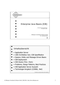 Enterprise Java Beans (EJB) Inhaltsübersicht
