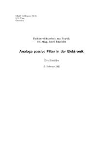 Analoge passive Filter in der Elektronik - Nico Einsidler.