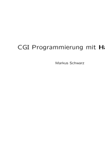 CGI Programmierung mit Haskell