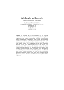 JAVA Compiler und Decompiler